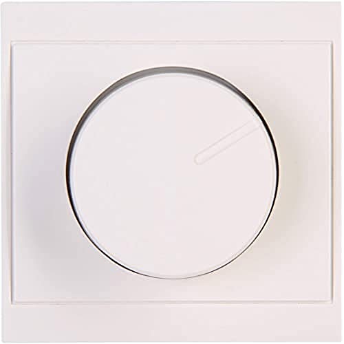 Kopp Malta weiß, Druck-Wechsel-Schalter, Kombigerät, LED-Dimmer, für Glüh-Lampen, 230V Halogenlampen, Phasenanschnitt, 843001082
