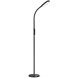 TaoTronics Dimmable LED Floor Lamp for Living Room, 1800 Lumens, Reading Floor Lamp for Bedroom, Standing Lamp Desk Lamp Two in One, Flexible Gooseneck, Touch Control Panel, UL Adapter, 12W