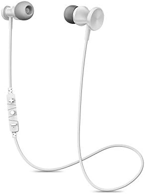 Upgraded Wireless Headphones Bluetooth Headsets with Microphone with Case Running Magnet Earphones (white)