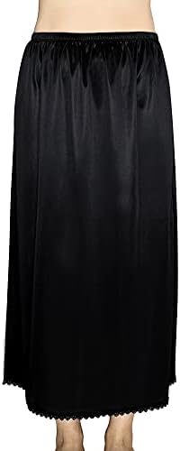 long black half slip for under dress MANCYFIT Half Slips for Women Long Slip Under Dress Invisible Straps  Underskirt for Dresses Black Small at Amazon Women's Clothing store