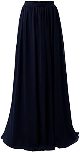 Duraplast Women's Plus Size Long Skirt Flowing Chiffon Formal Skirts