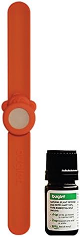 Buglet Repellent Bracelet - Reusable + essential-oil diffusing (Orange)