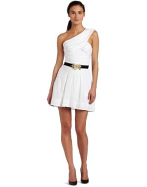 BCBGMAXAZRIA Women's Mikey One-shoulder Eyelet Dress