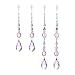 Chandelier Crystal Ornaments Drop Prisms Pendants Crystal Beads Garland Strands Suncatcher for Home, Office, Christmas/Wedding Decoration - 4Pcs (Candy Pink)
