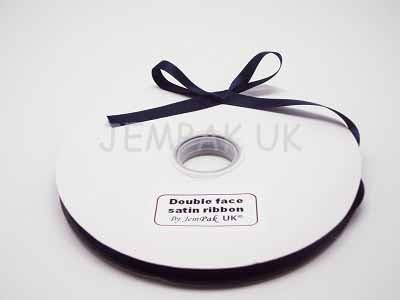 JEMPAK UK® 5M x 10mm Double face satin ribbon - Navy Blue