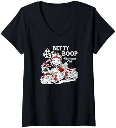 Amazon.com: Betty Boop Biker Outfit Motorcycle Pose T-Shirt