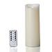 glowiu Flameless Flickering Candles 9 Inch Moving Flame, Real Wax Pillar Battery Candle with 10-Key Remote Multi-Function (Ivory, 3.25 x 9)