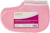 Deo Pink Cotton Manicure Pedicure Mitts Booties Liners for Spa Paraffin view 4