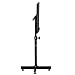 Yaheetech Height Adjustable Lectern Stand Portable Presentation Podium Church Lecture Stand Black