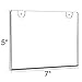 NIUBEE 6 Pack 5x7 Clear Acrylic Sign Holder,Horizontal Wall Mount Sign Holder Plastic Picture Frames for Paper