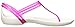 crocs Women's Isabella T-Strap Flat Sandal, Berry/Oyster, 9 M US