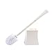 Kinsky Toilet Brush Holder, Good Grips Strong Bristles Bathroom Cleaner with Base Bowl Scrubber (White)