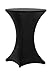 Tina's 24x43 Inch Highboy Spandex Cocktail Table Covers Black, Cocktail Table Spandex Covers, Fitted Stretch Cocktail Table Tablecloth for Round Tables