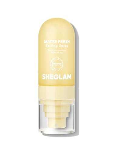 SHEGLAM Matte Fresh Setting Spray Ultra Matte Liquid-To-Powder Long Lasting Makeup Locking Spray Oil-Control Non-Greasy Makeup Setting (Yellow)