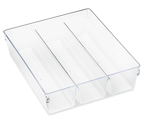 Whitmor Clear 3-Section Drawer Organizer