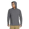 KEFITEVD Uv-shirt voor heren, UPF 50+, zonwering, lange mouwen, met capuchon, duimgat, sneldrogend, functioneel shirt…