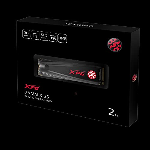 XPG Gammix S5 2TB PCIe 3D NAND PCIe Gen3x4 M.2 2280 NVMe 1.3 R/W up to ...