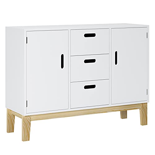 HOMECHO Sideboard Storage Wood Accent Cupboard Table, Kitchen
