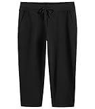 Weintee Women’s Cotton Capri Pants with Pockets