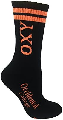 MOXY Socks Black with Orange Oxy Crew Socks