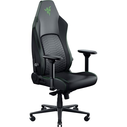 Iskur V2 NewGen - Fauteuil Gaming Ergonomique Respirant Cuir EPU de 2e gen avec Technologie Cooltouch - système de Soutien Lombaire Hyperflex - Arches d’épaule Extra-Larges | Vert