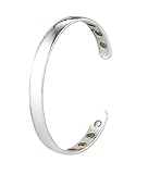 theramode Copper Bracelet - For Magnetic Therapy in Unisex Silver with 8 Powerful Magnets - Helps Rheumatoid Arthritis, Wrist Pain Relief, Circulation, Carpal Tunnel & General Health Benefits