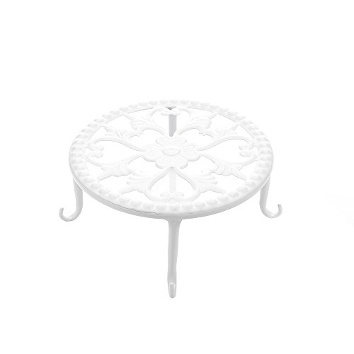 Plants Stand Flowerpot Holder Metal/Iron Art Plant Stands Pot Holder, AISHN Flower Pot Supporting Indoor Outdoor Garden, Pack of 4pcs with different size (White) - Thumbnail 2