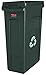 Rubbermaid Commercial Products Slim Jim Plastic Rectangular Recycling/Compost Bin with Venting Channels, 23 Gallon, Green Recycling (FG354007GRN) primary