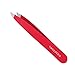 Tweezers for Eyebrows | Red | Precision Slant Tip Tweezer | For Eyebrow Shaping | Hair Removal and Ingrown Hair Treatment | Surgical Grade Stainless Steel | For Men and Women | By Tweezees