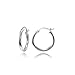 Hoops & Loops - Sterling Silver 15mm High Polished Click Top Hoop Earrings in Sterling Silver