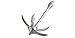 SeaSense Folding Grappling Anchor - Ideal for Fishing Vessels, Dinghies, Kayaks, Canoes & More, Great for Strong Currents & Sandy, Muddy or Weedy Bottoms - Galvanized Iron, 5 lbs, For Boats 5’ - 14’