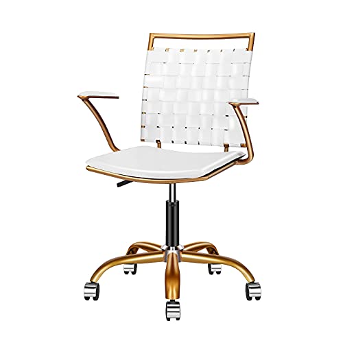 Chair with Gold White Gold Office Chair White and Gold Desk Chair