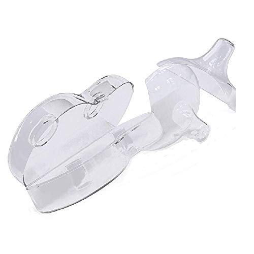 Finever Silicone Nipple Shield with Carrying Case for Breastfeeding Mothers Imitation Breast Shape and 4-Holes Design with Clear Case Standard 20mm 1Pair