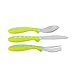 NUK First Essentials Kiddy Cutlery in Assorted Colors, Colors may vary (Pack of 3)
