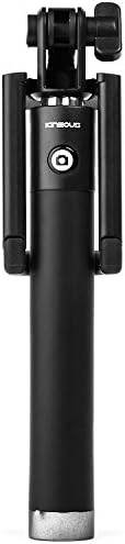 Best New Selfie Stick - Igneous™ SELFire Pro Compact Handheld Monopod Extendable Selfie Stick with Built-in Bluetooth Remote Shutter and Foldable U-Shape Adjustable Phone Holder for iPhone 6, iPhone 6 Plus, iPhone 5 5s 5c, Android - Black