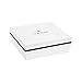 JR William Modern Pen Holder #9, Modern White and Clear Acrylic Pen Holder for Desk, Pen Stand and Office Desk Accessories Organizer in a Luxury Gift Box Packaging - Hamptons White