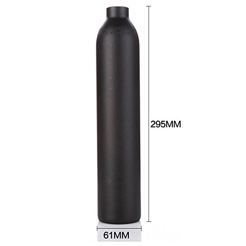 IORMAN Universal 0.45L Paintball Tank(Empty Bottle) 4500psi High Compressed Aluminum Air Bottle with Regulator for PCP Game