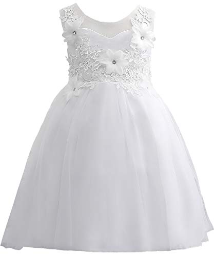 Flower Girl Evening Dresses Cute Kids Lace Pageant Ball Gowns