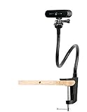 25 inch Flexible Desktop Jaw Long Arm Clamp Clip Mount Holder for Logitech Brio 4K, C925e,C922x Webcam