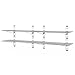 Seville Classics 2-Tier Iron Mesh Adjustable Floating Wall Shelves, 36