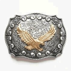 Golden Eagle Western Belt Buckle