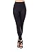 SATINA Fleece Lined Leggings High Waist Compression Slimming Warm Opaque Tights (One Size, Charcoal)