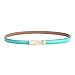 KaLeido Women's Plaque Buckle Solid Color Skinny Waist Belt