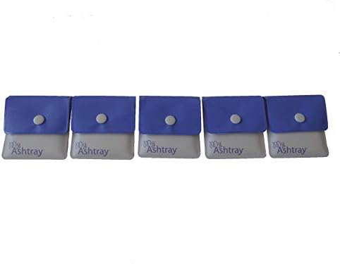 MyAshtray Five Lavender and White Pocket Ashtrays