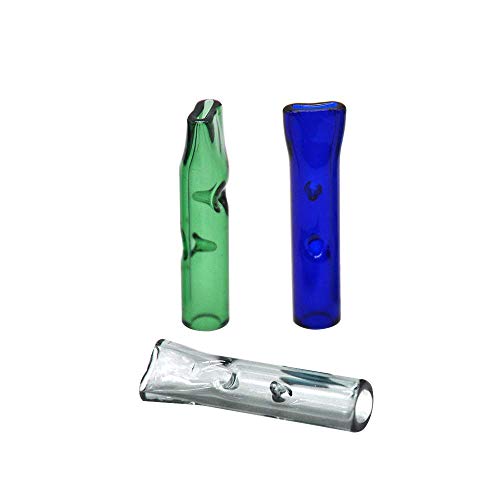 SKDK Reusable Glass Rolling Tips Cigarette Filter for DIY Cigarettes Easy Clean Color Random(5pcs Tips)