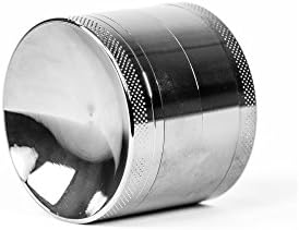 Up in Smoke - 2" Diameter (50mm) 4 Piece (3 Chamber) Zinc Alloy Spice and Herb Grinder with Micron Mesh Pollen Filter and Catch Chamber - Gun Metal