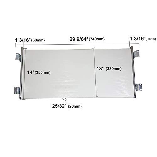 FRMSAET Furniture Accessories Office Product Suits Hardware 20/24/30 inches Keyboard Drawer Tray Wood Holder Under Desk Adjustable Height Platform. (30 inches, White)