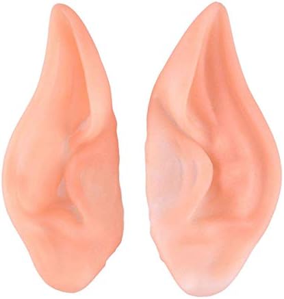 1Pair PVC Fairy Pixie Fake Elf Ears Halloween Mask New Party Mask Scary Halloween Decoration Ears 10.5cm x 5.5cm High Quality