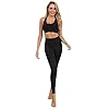 FEOYA Yoga-trainingspakken voor dames, naadloze 2-delige outfits, fitness, workout, sport, beha, leggings, set, stretch…
