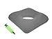 EMS Inflatable Square Donut Cushion, Expands Up to 18-Inch, Gray